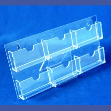 TARJETERO PARED   6 huecos en 2 alturas, para tarjetas de 85 mm ancho<br>Medidas: 282 x 26 x 145 mm<br>